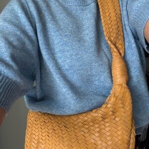 Cleobella Mustard Woven Crossbody Bag